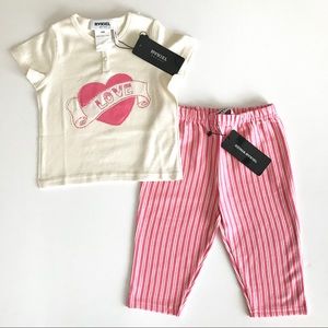 NWT Sonia Rykiel baby two-piece “Love” set